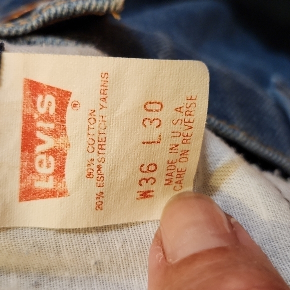 LEVI'S men's blue jeans "with a skosh more room" made in USA 70s distressed - Picture 5 of 9